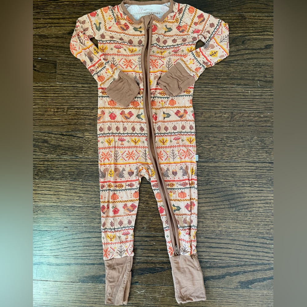 Little Sleepies Autumn Patterned Baby Onesie